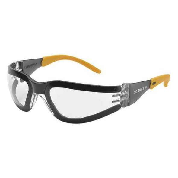 Go-Specs III, Safety Glasses, Anti-Fog, Clear Lens, Clear Frame, Frameless