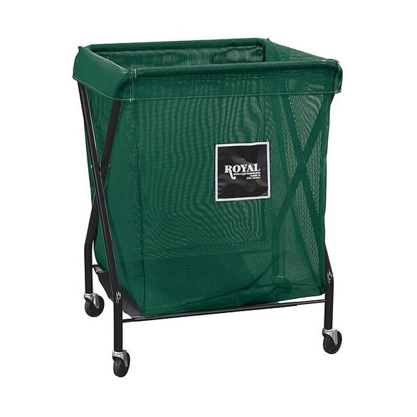 Royal Basket Trucks X-Frame Cart,8 Bu,Green Mesh G08-EEX-XMA-3ONN