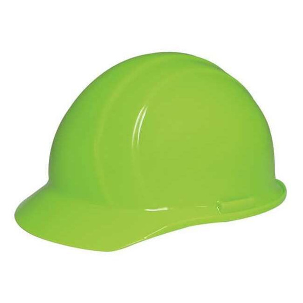 Hard Hat, Americana, Polyethylene, 4 Point Ratchet, Type 1, Class E, Hi-Vis Lime