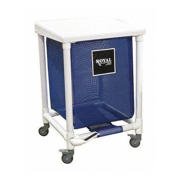 Royal Basket Trucks Free Standing Hamper,Blue G24-BBX-H1F-3ULN