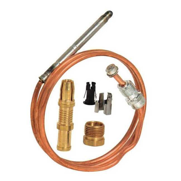 Thermocouple, LP/NG, 18 to 30 mV, 18 in L., Snap-Fit, Tinnerman Clip
