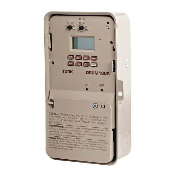 Nsi Tork ElectronicTimer,Astronomic,Clear,Plastic DGUM100A
