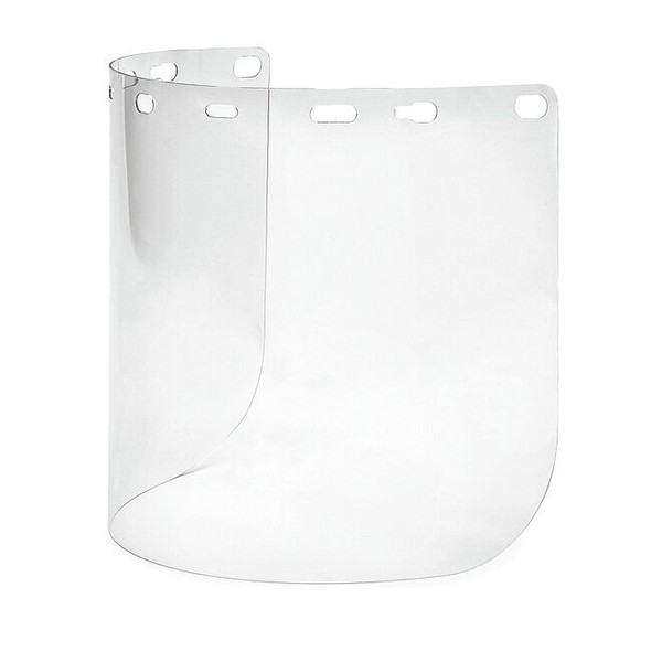 Faceshield Visor, Clear Visor, 8 in Height, Uncoated Lens, clear