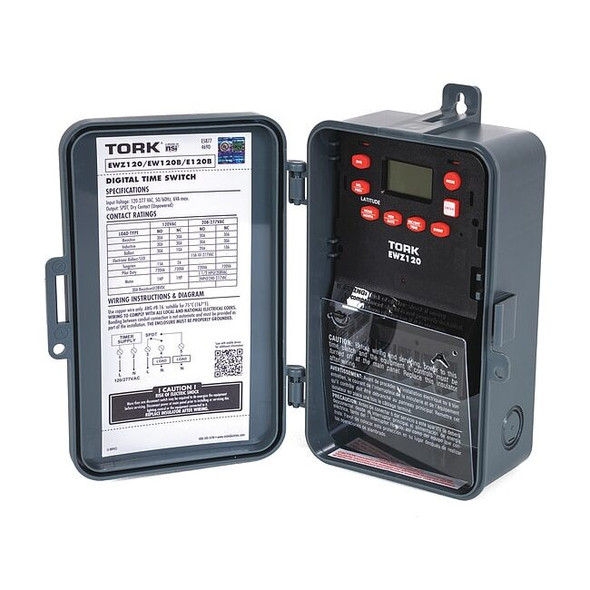 Nsi Tork ElectronicTimer,Astronomic,Gray,Plastic EWZ120