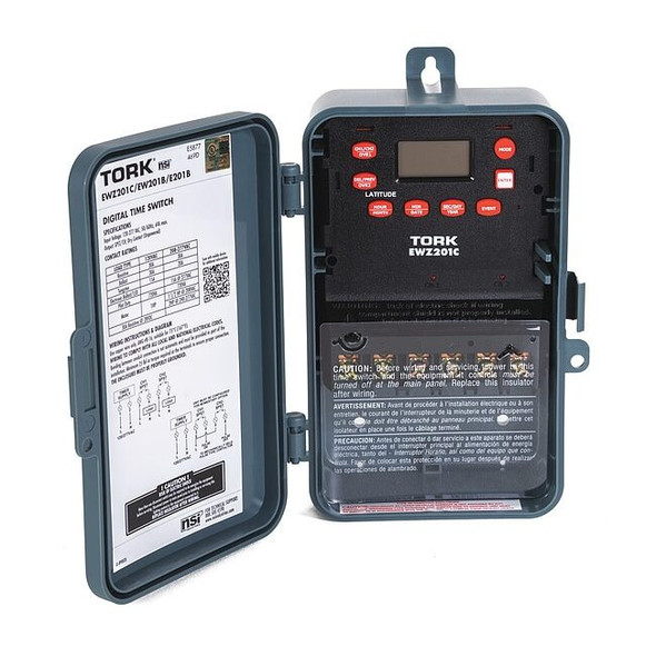 Nsi Tork ElectronicTimer,Astronomic,Gray,Plastic EWZ201C