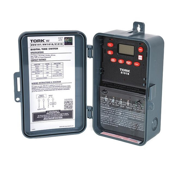 Nsi Tork Electronic Timer, Gray, Plastic E101B
