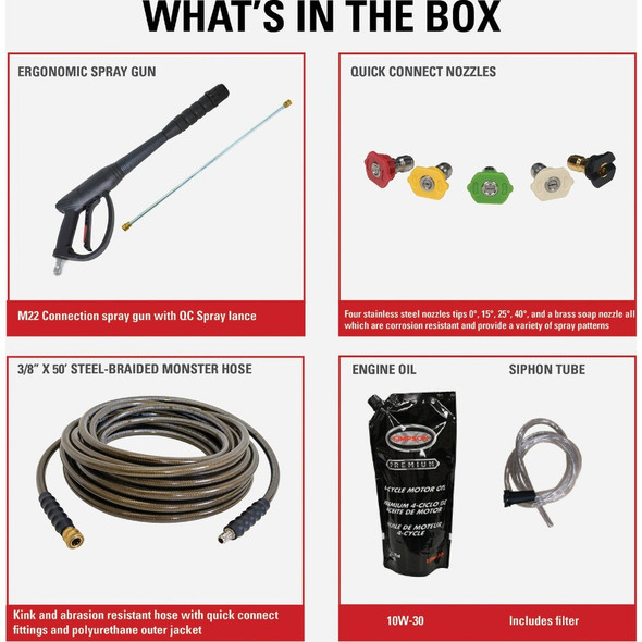 Simpson PowerShot 4000 psi 3.5 GPM Cold Water Professional Gas Pressure Washer PS60869 769503