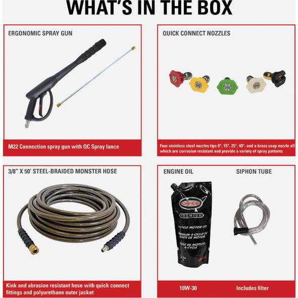 Simpson PowerShot 4000 psi 3.5 GPM Cold Water Professional Gas Pressure Washer PS60869 769503