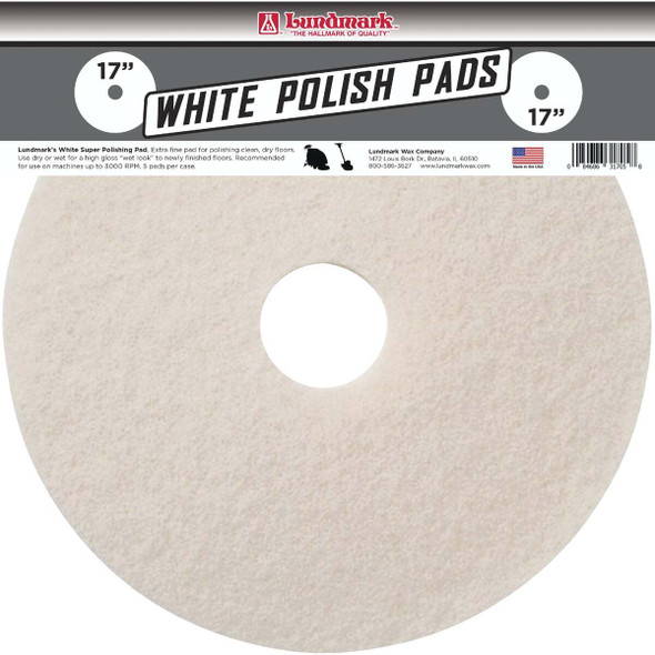 Lundmark 17 In. White 175 to 300 RPM Buffing Pad (5-Pack) TKL17W