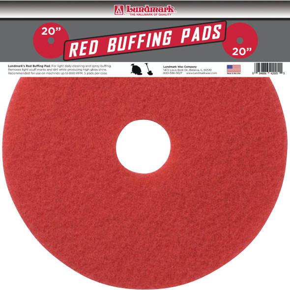 Lundmark 20 In. Red Scrub Pad (5-Pack) TKL20R