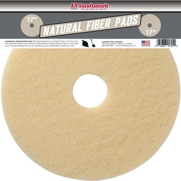 Lundmark 17 In. Natural Hair & Synthetic Fiber Buffing Pad (5-Pack) TKL17N