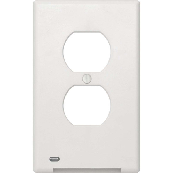Westek LumiCover 1-Gang Plastic Nightlight Outlet Wall Plate, White LCF-CDO-W