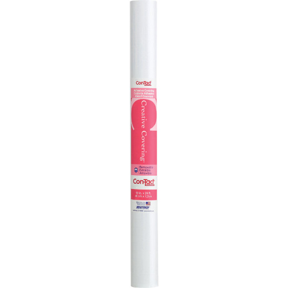 Con-Tact Creative Covering 18 In. x 9 Ft. White Self-Adhesive Shelf Liner 09F-C9953-01 610119