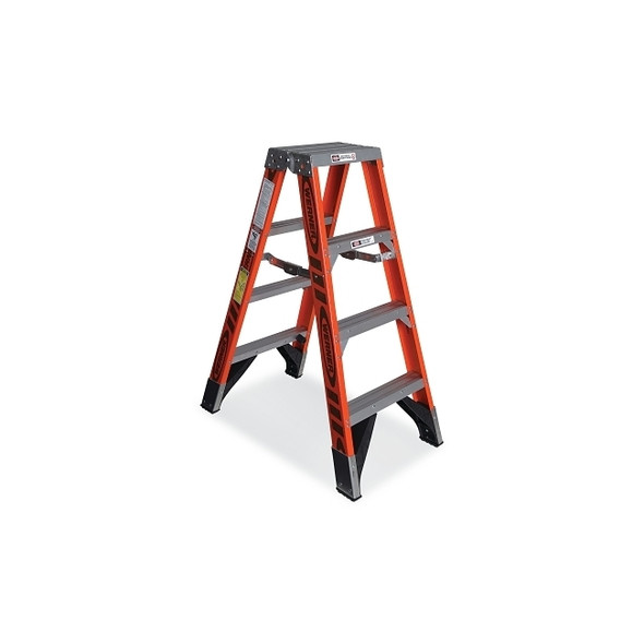 Twin Ladder, IAA, T7404, 4 ft L, 21.5 in W, 375 lb Load Capacity Per Side