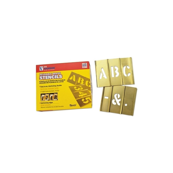 33 Piece Single Letter Sets, Brass, 4 in