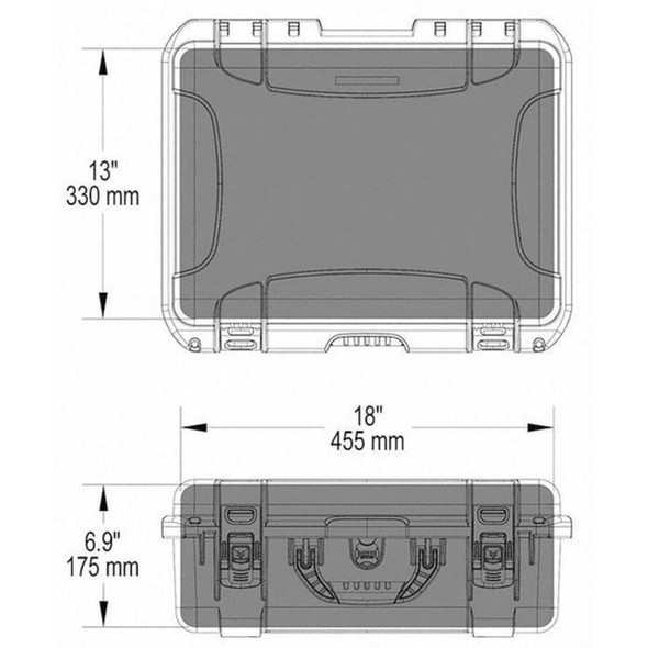 Nanuk Cases Black Protective Case, 19.8"L x 16"W x 7.6"D 930S-010BK-0A0