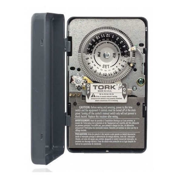 Nsi Tork Electromechanical Timer Switch, 24 hr., Depth: 2 15/16 in 7209A