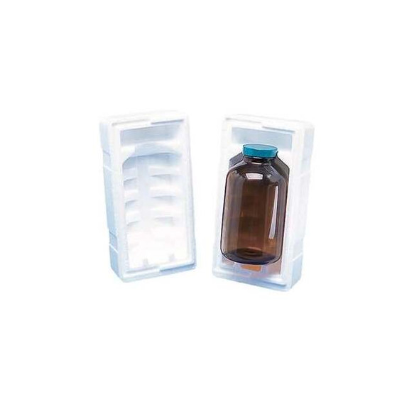 Shipper Bottle, 10.5 in Length, 5.5 in Width, 5 1/2 in Height, White, 45 PK