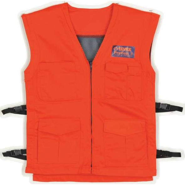 Deltaplus Vest, Cotton-Polyester, zipper Closure, Orange, Size XL JE-70XL