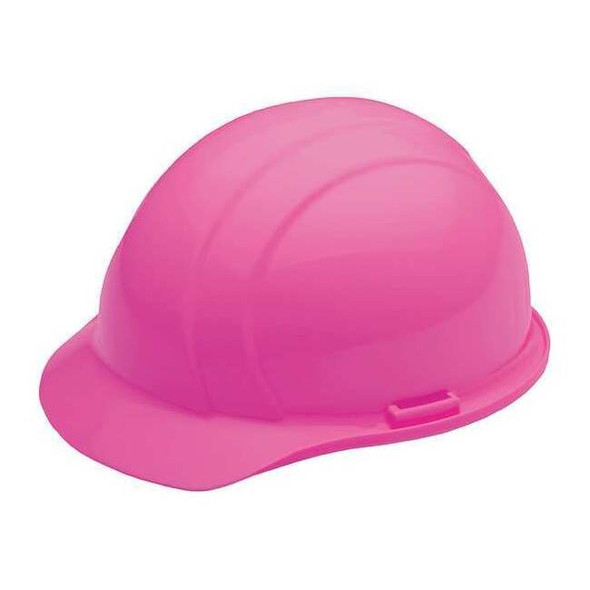 Hard Hat, Americana, Polyethylene, 4 Point Ratchet, Type 1, Class E, Hi-Vis Pink