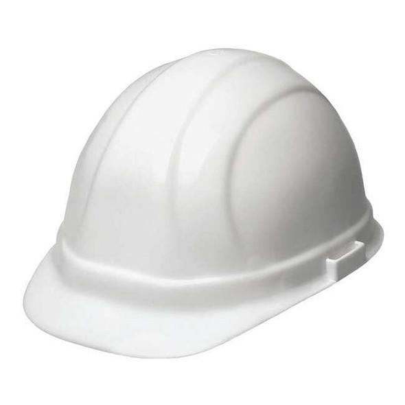Hard Hat, Omega II, Polyethylene, 6 Point Ratchet, Type 1, Class E, White