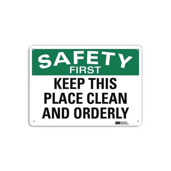 Safety Sign, 10 in H, 14 in W, Plastic, English, U7-1216-NP_14X10