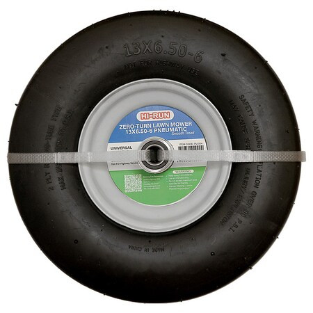 Hi-Run 13X6.50-6 Lawn Mower Tire, Smooth, 30 psi PL1004
