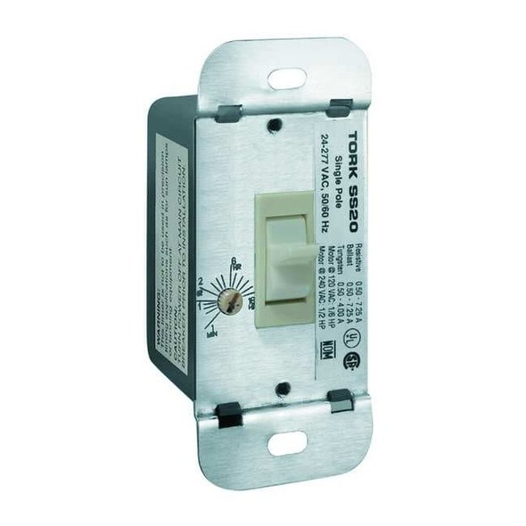 Nsi Tork Timer,Max18 Hrs,24-277V,7.25A,Wall Sw,WH SS20F