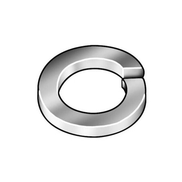Split Lock Washer, For Screw Size 1-1/4 in Steel, Zinc Plated Finish, 10 PK