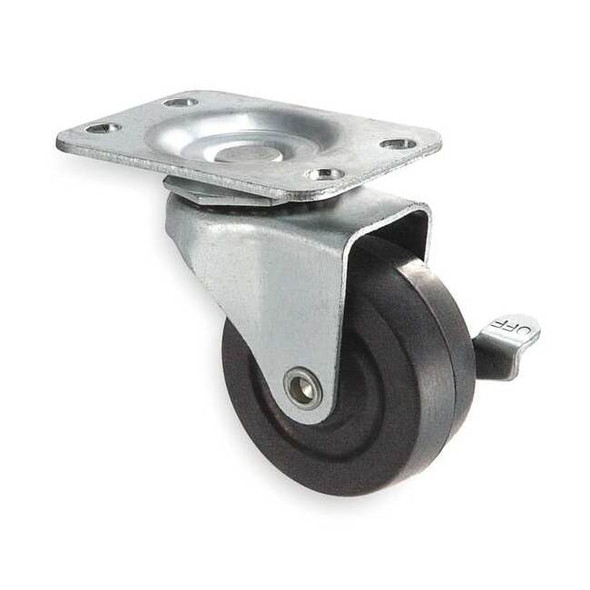 Manufacturer Varies Swivel Plate Caster,Rubber,2 in.,75 lb. 1UHJ1