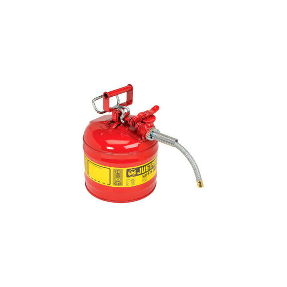 Justrite Type II Safety Can - 2-Gallon with 5/8"" Flexible Spout Red 7220120