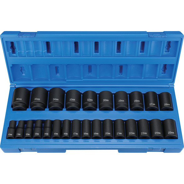 1/2" Drive 26 Pc. Semi-Deep Metric Set 1326MSD