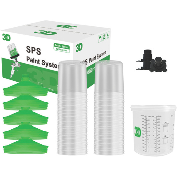 Speedy Paint System 650 ml/24 oz Set (125 mic lid) K-SPS3-650