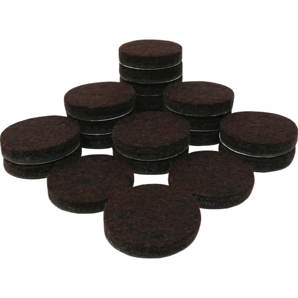 Super Sliders 3-4 In. Round Brown Felt Furniture Pads (20-Piece) 4728521SL 242958