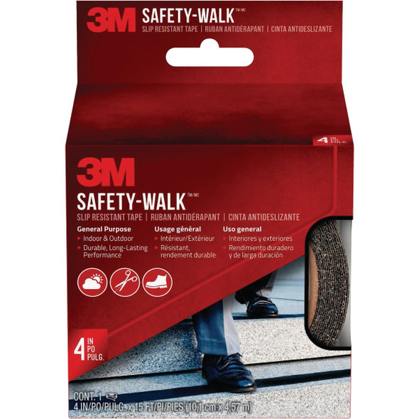3M Safety-Walk 4 In. x 15 Ft. Black Slip Resistant Tape 610B-R4X180