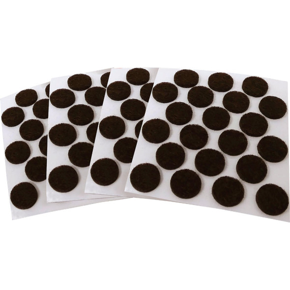 Super Sliders 3-8 In. Round Brown Felt Furniture Pads (84-Piece) 4729521SL 243406