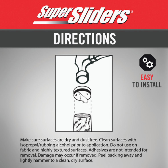 Super Sliders 1 In. Tap-On Round Beige Felt Furniture Pads (8-Piece) 4770521SL 244963