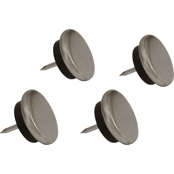 Super Sliders 1-1-16 In. White Round Nail-On Plastic Furniture Glides (4-Pack) 4263726SL 237692