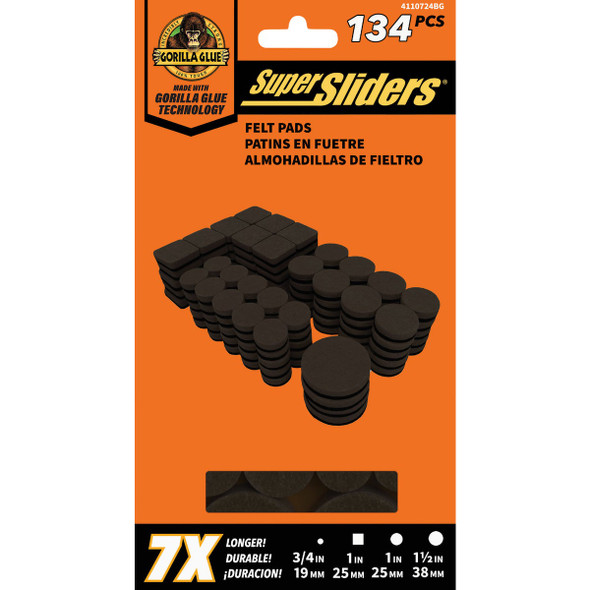 Gorilla Glue 134pc Rnd Brn Flt Frnpad 4110724BG