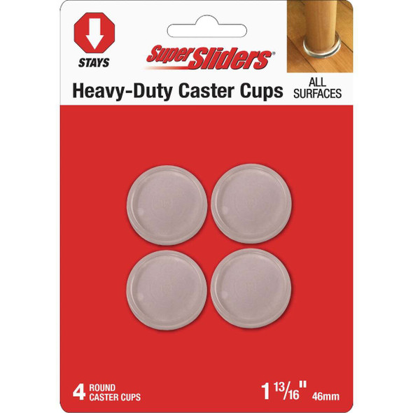 Super Sliders 1-13/16 In. Clear Round Furniture Leg Cup (4-Pack) 4679126SL