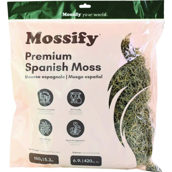 Mossify 5.3 Oz. Premium Natural Spanish Moss SPAN-N-0002