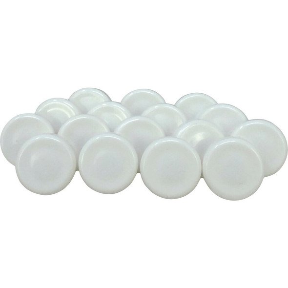 Super Sliders 7-8 In. Nail-On Plastic Round White Furniture Glides (16-Pack) 4603321SL 238261
