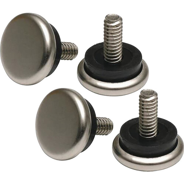 Super Sliders 7-8 In. White Round Screw-On Plastic Furniture Glides (4-Pack) 4264026SL 238598
