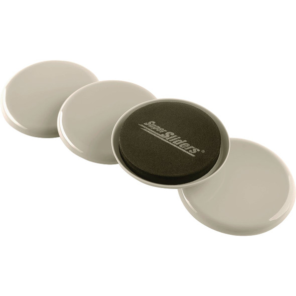 Super Sliders 2-1-4 In. Beige Round Hard Furniture Sliders (4-Pack) 4700426SL 239099