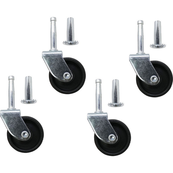 Super Sliders 1-5-8 In. Black Stem Caster (4-Pack) 4262626SL 232909