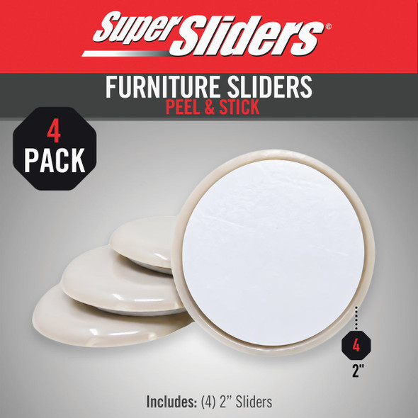 Super Sliders 2 In. Hard Plastic Furntiure Glides (4-Pack) 4602026SL 235816