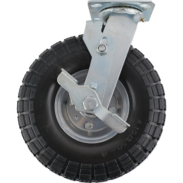 Shepherd Hardware 10 In. Swivel Plate Caster with Side Brake 3415