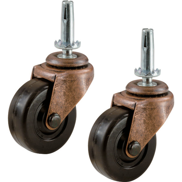 Super Sliders 2 In. Rubber Stem Caster (2-Pack) 4263226SL 228639