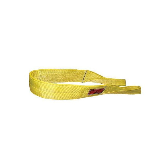 Synthetic Web Sling, Type 3, 5 ft L, 4 in W, Nylon, Yellow