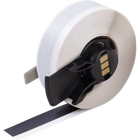 Brady ContinuousLabelStock,Black,Gloss,1/2inW M6C-500-439-BK